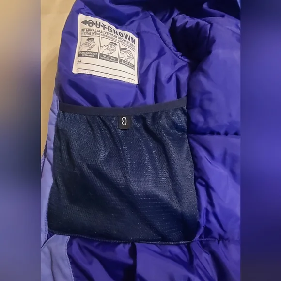 Columbia Girls' Crash Out Snow Jacket in light & dark purple, size Large - Picture 7 of 14